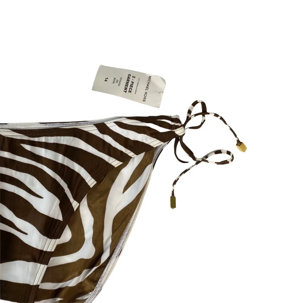 new Michael Kors ☀︎︎ Animal Print Side Tie Bikini Bottom ☀︎︎ Gold MK Hardware ☀︎ - Image 6