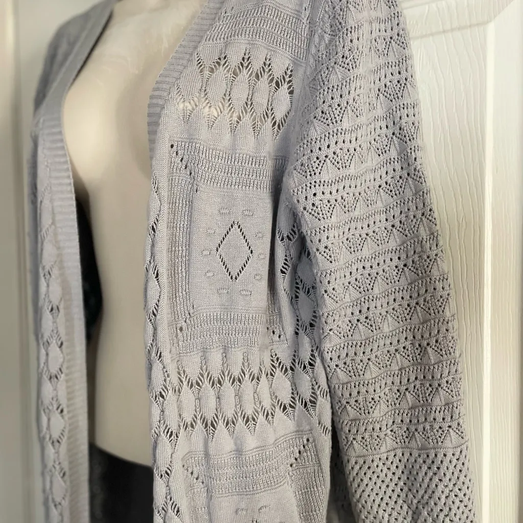 Long Gray Grace Karin Boho Sweater - Image 2