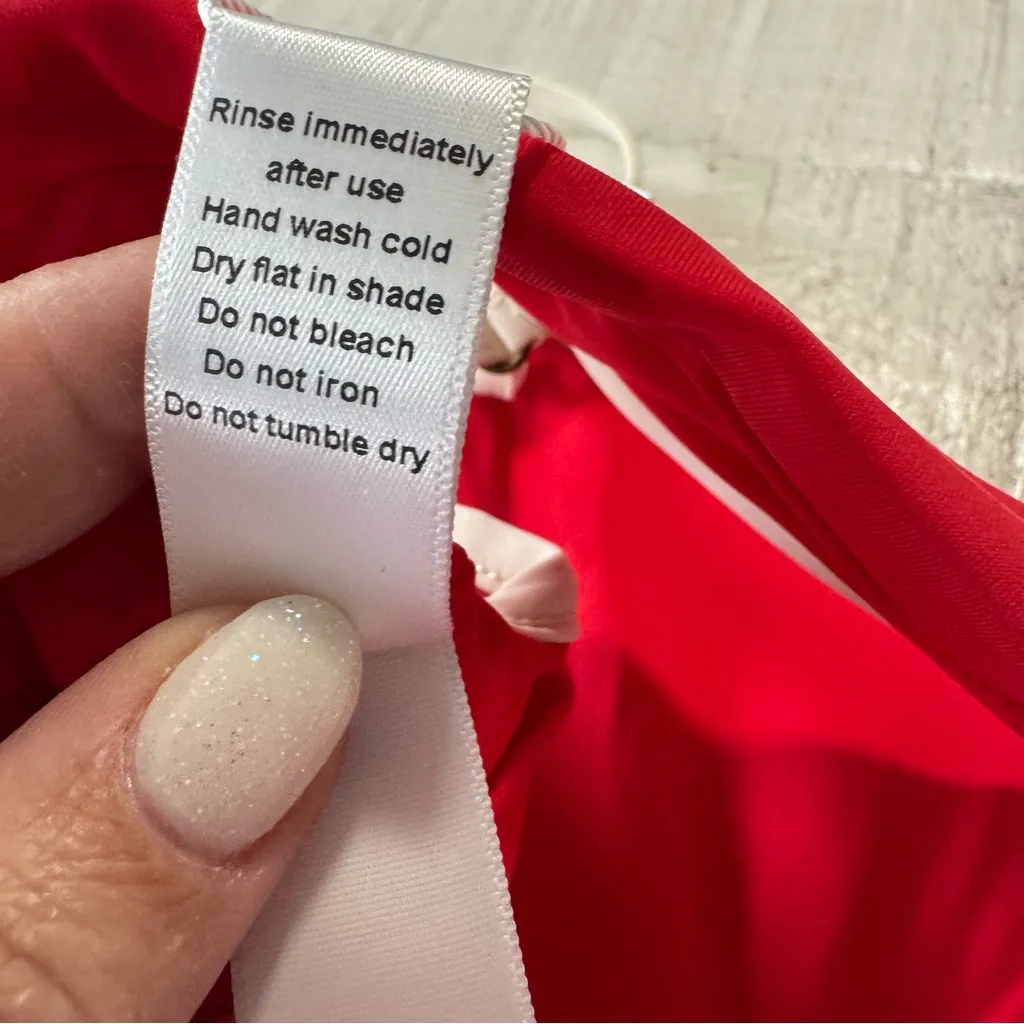 Andie Swim the Bells Bikini Top‎ NWT size XL Poppy Red Piped Swimsuit - Image 9