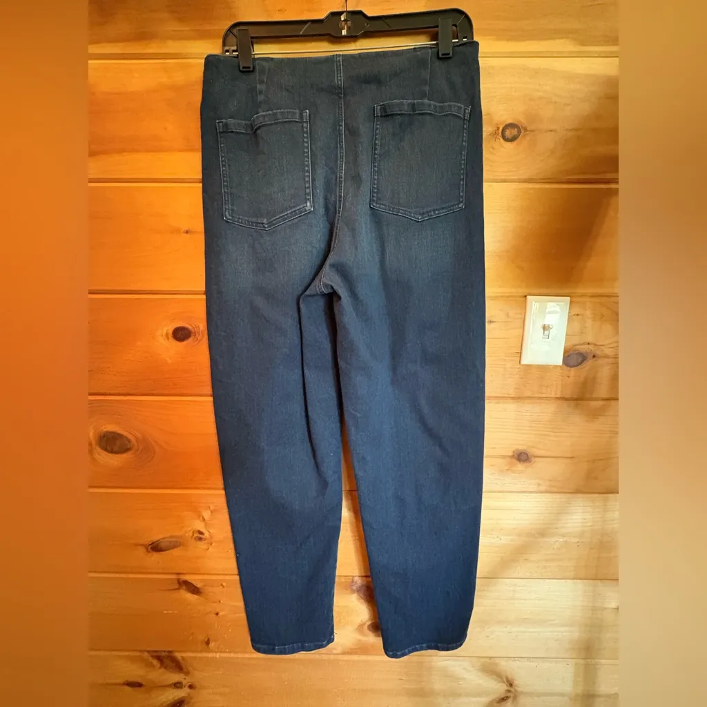 Eileen Fisher Organic Cotton Stretch Tapered Denim Pant Womens 6 Ankle Length - Image 3