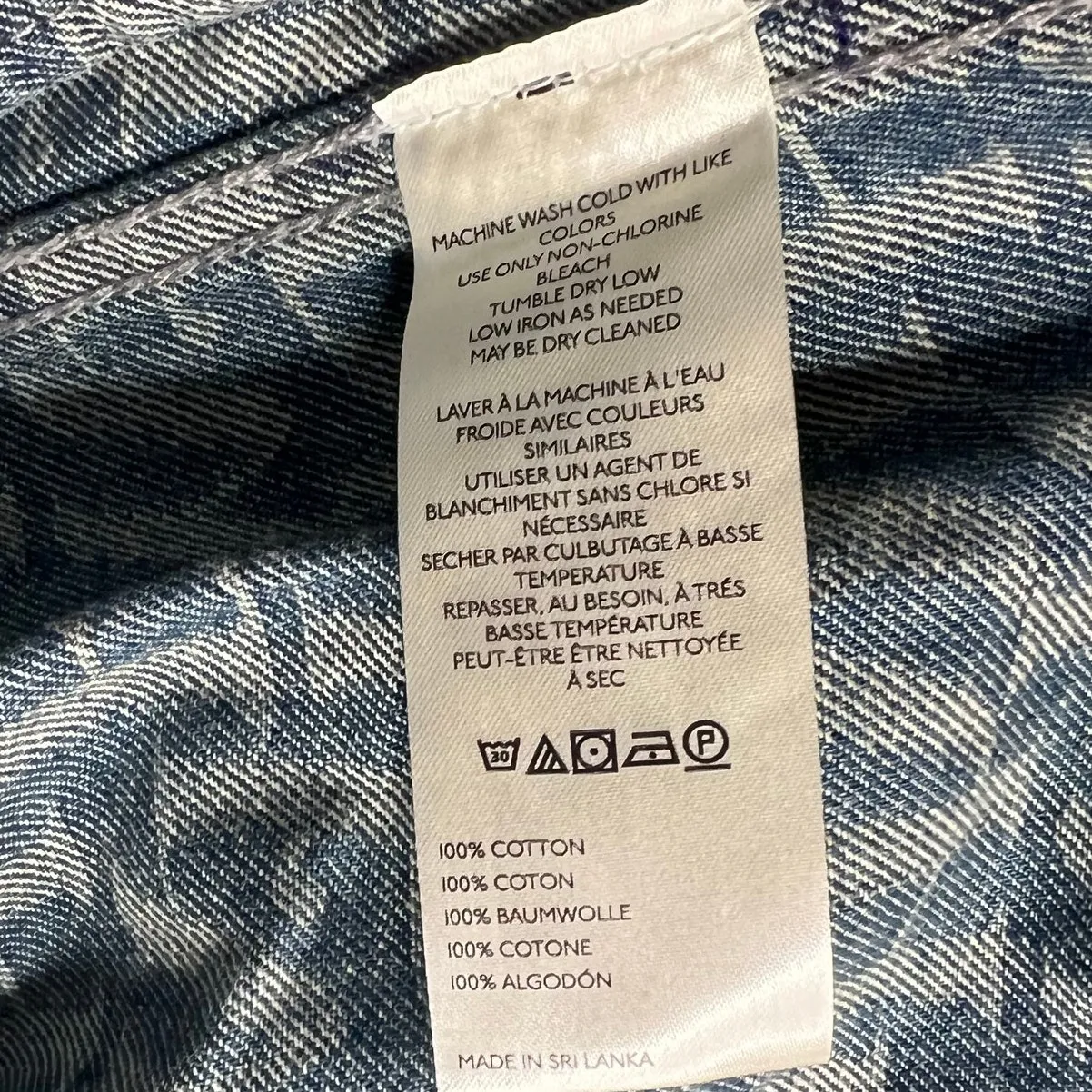 We The Free People Jacquard Letters Denim Jacket Size Medium - Image 8