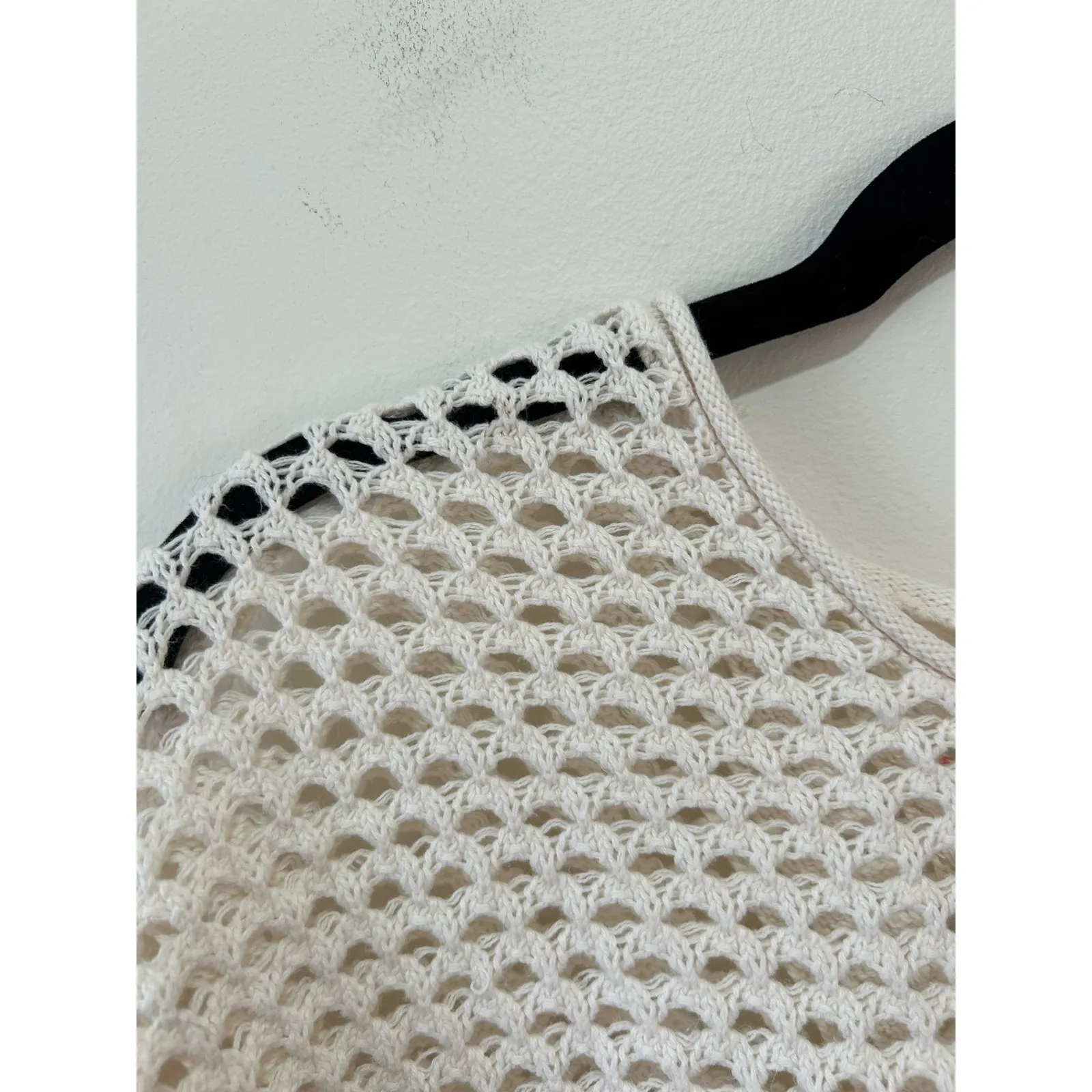 Garage white crochet crop top womens S y2k grunge streetwear - Image 2
