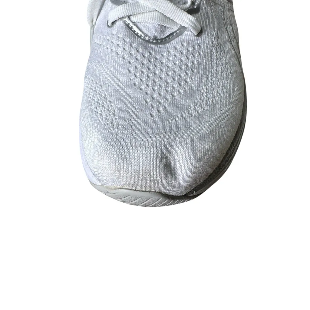 Asics Gel Nimbus 26 Performance Running Shoes Women's 7.5 White Platinum Silver - Image 8