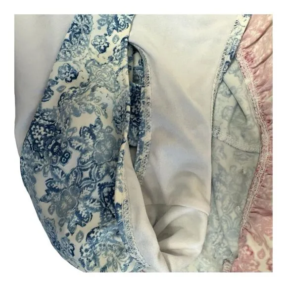 U.S. Polo Assn. Women's Blue White Red Paisley Halter One PieceSwimsuit‎ Top M - Image 7