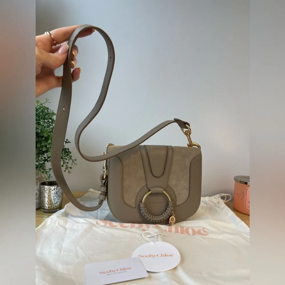 SEE BY CHLOE Hana shoulder bag, grained and suede cowhide with adjustable strap - Image 10