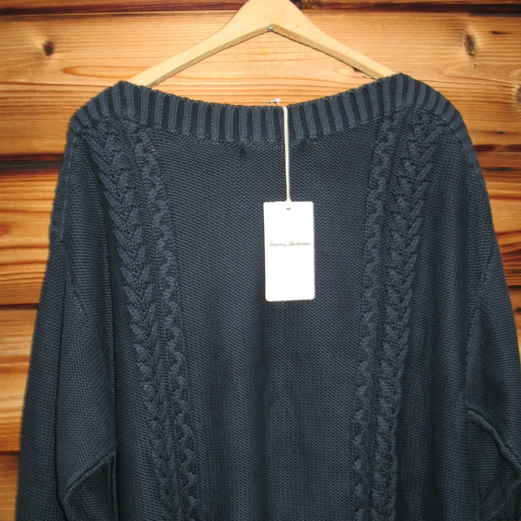 NWT TOMMY BAHAMA Sea Glass Pineapple Cable Sweater - Image 8