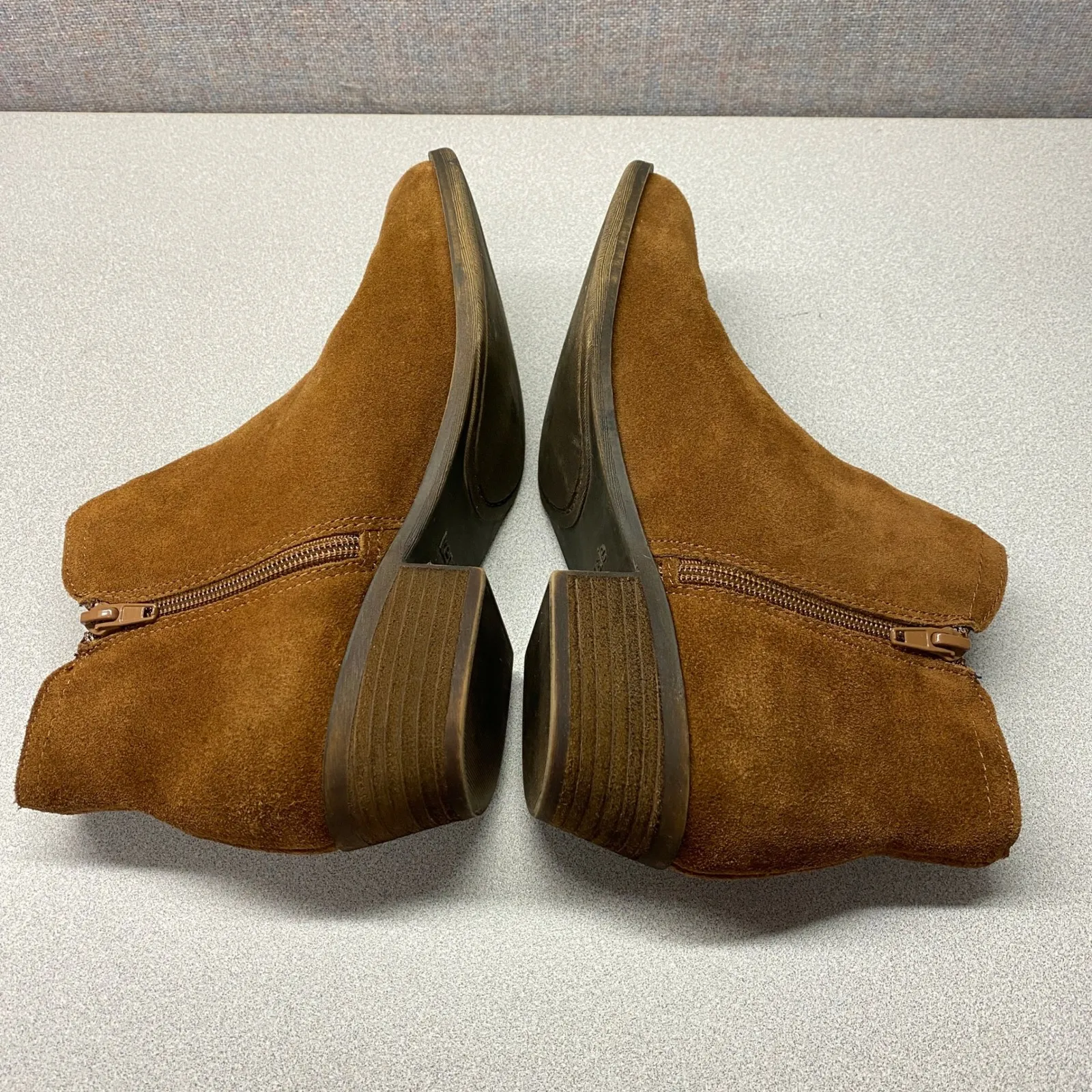 Kensie Garry Ankle Boots Brown Suede Chelsea Side Zip Women's 7.5M - Image 10