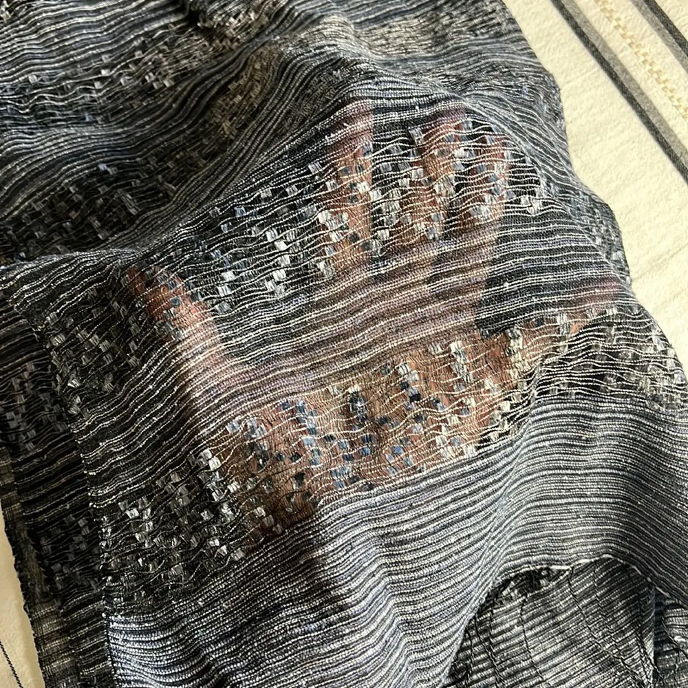 Silk viscose semi sheer lightweight summer scarf wrap - Image 49