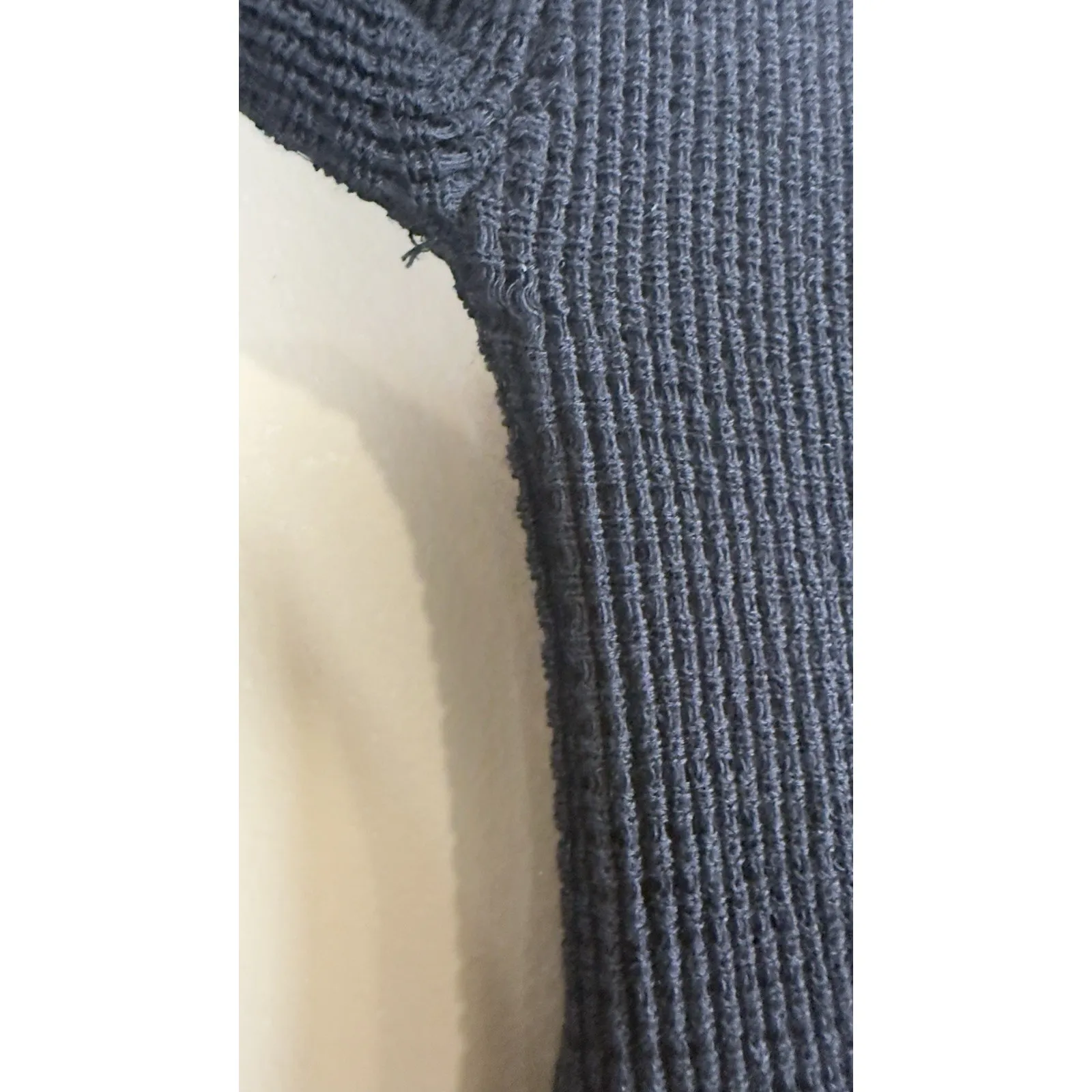 Jonathan Simkhai Black Ribbed Peplum Top, Long Puff Sleeves, Boat Neck, Size S - Image 5