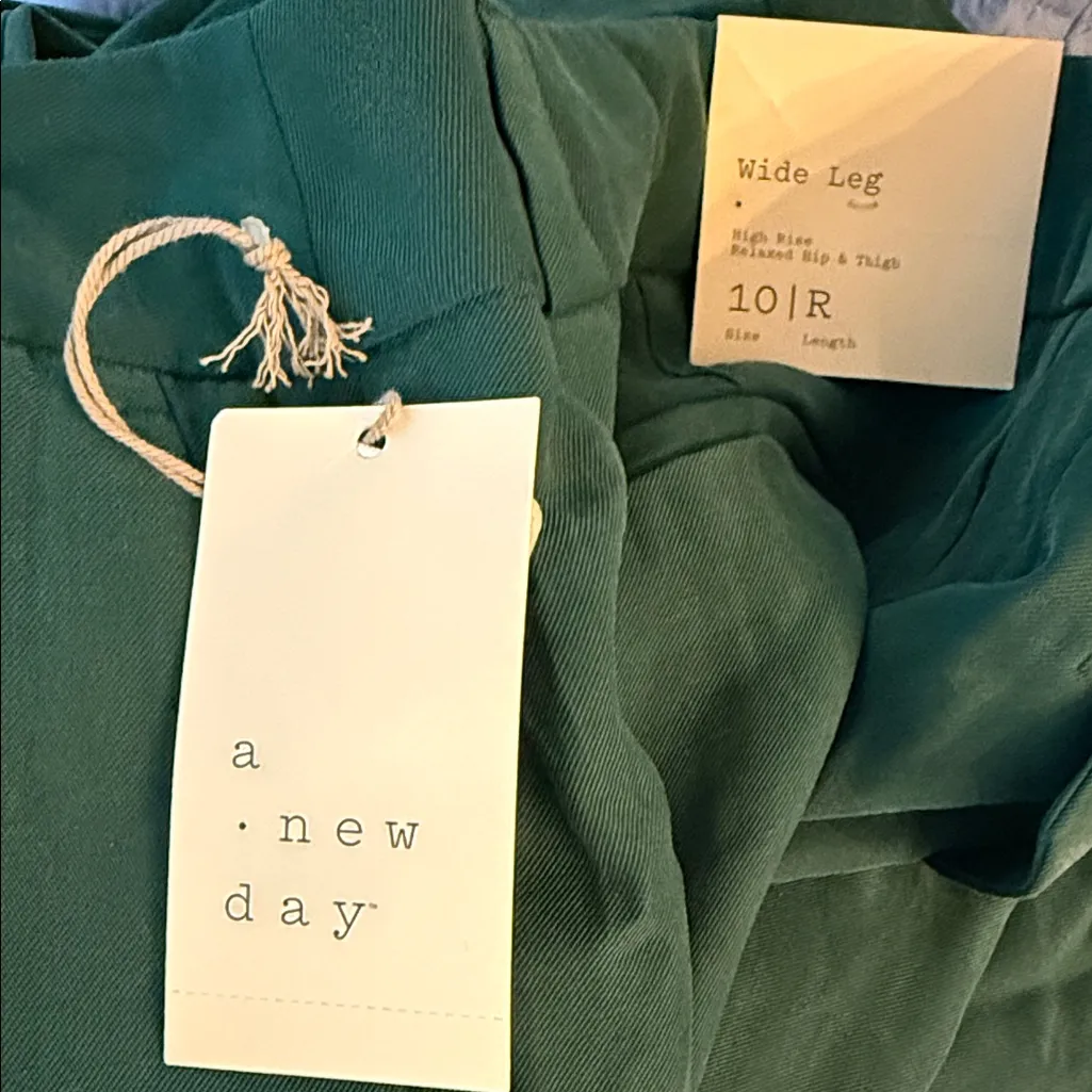 NWT A New Day Teal Wide Leg Pants size 10R. Beautiful col and quality. - Image 6