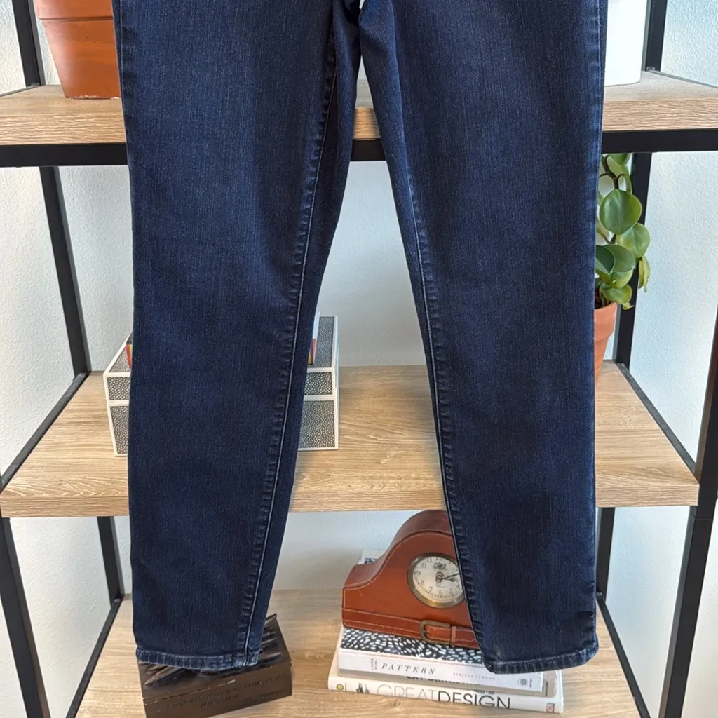 Athleta Sculptex Mid-Rise Dark Wash Skinny Ankle Jeans, 8 - Image 3