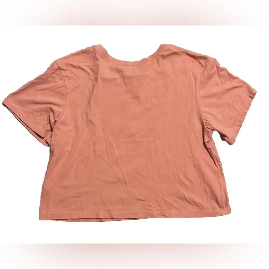 Vans Cropped Orange Short Sleeve T-shirt Womens Size L California Skater Beach - Image 7