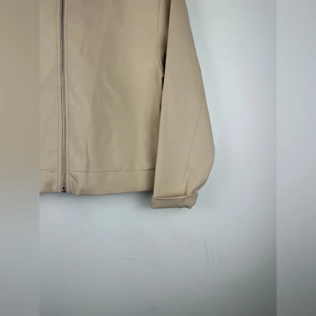 Vince Cotton Blend Cropped Zip Up Hoodie Beach Pockets Women’s Sz S - Image 4