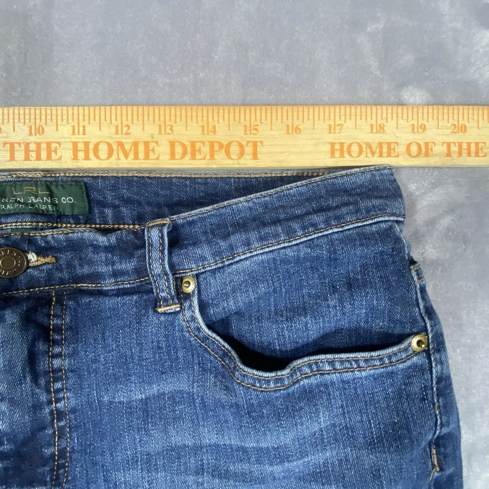 LRL Ralph Lauren Jeans Womens Size 16 36" Waist Blue‎ Mid Rise Boot Cut Denim - Image 11