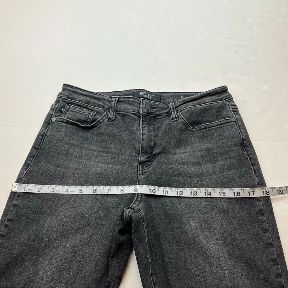 Judy Blue Boyfriend Fit Womens Size 9 / 29 Faded Black Denim Jean Style# JB88130 - Image 9