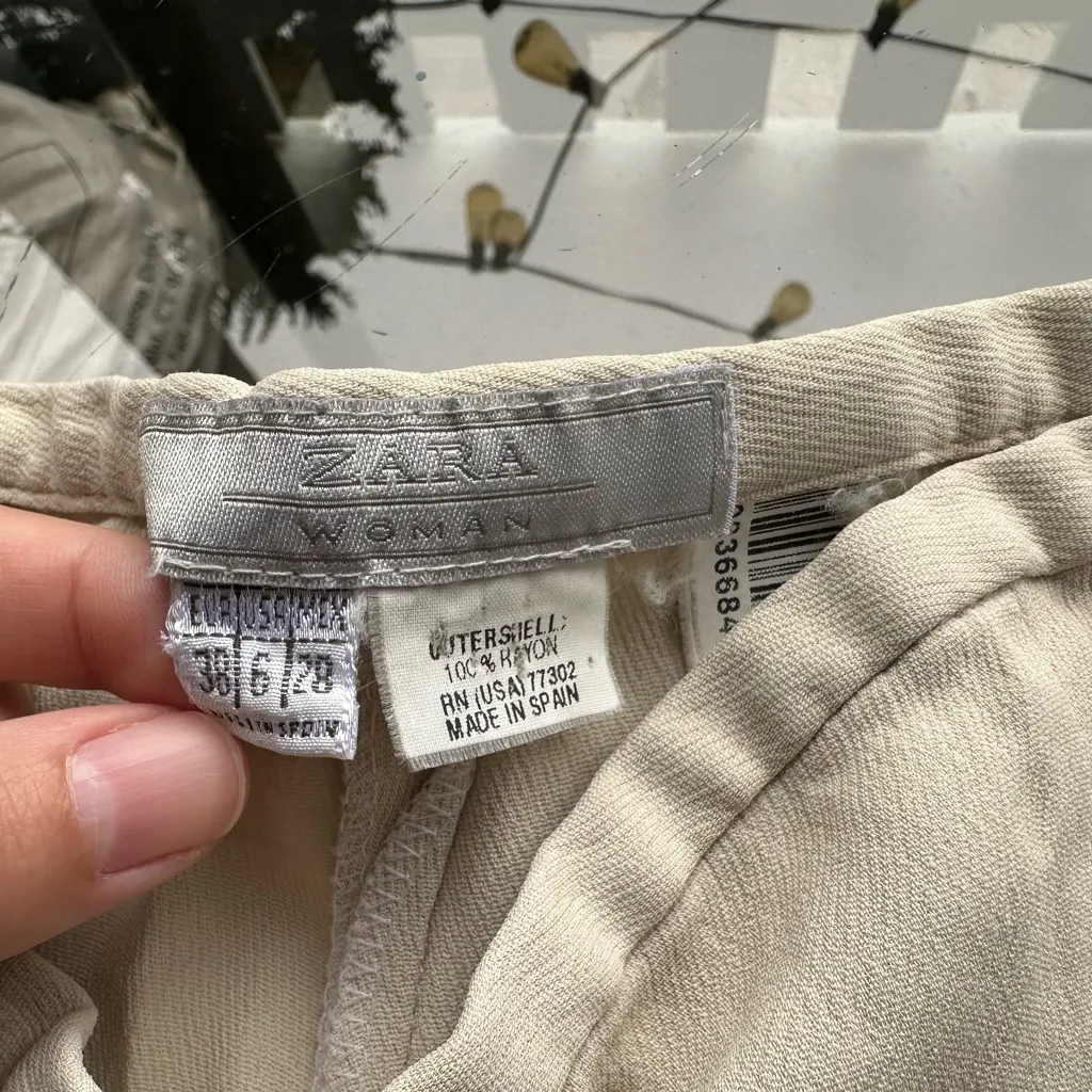 Zara Vintage Pants in Cream Size 6 - Image 5