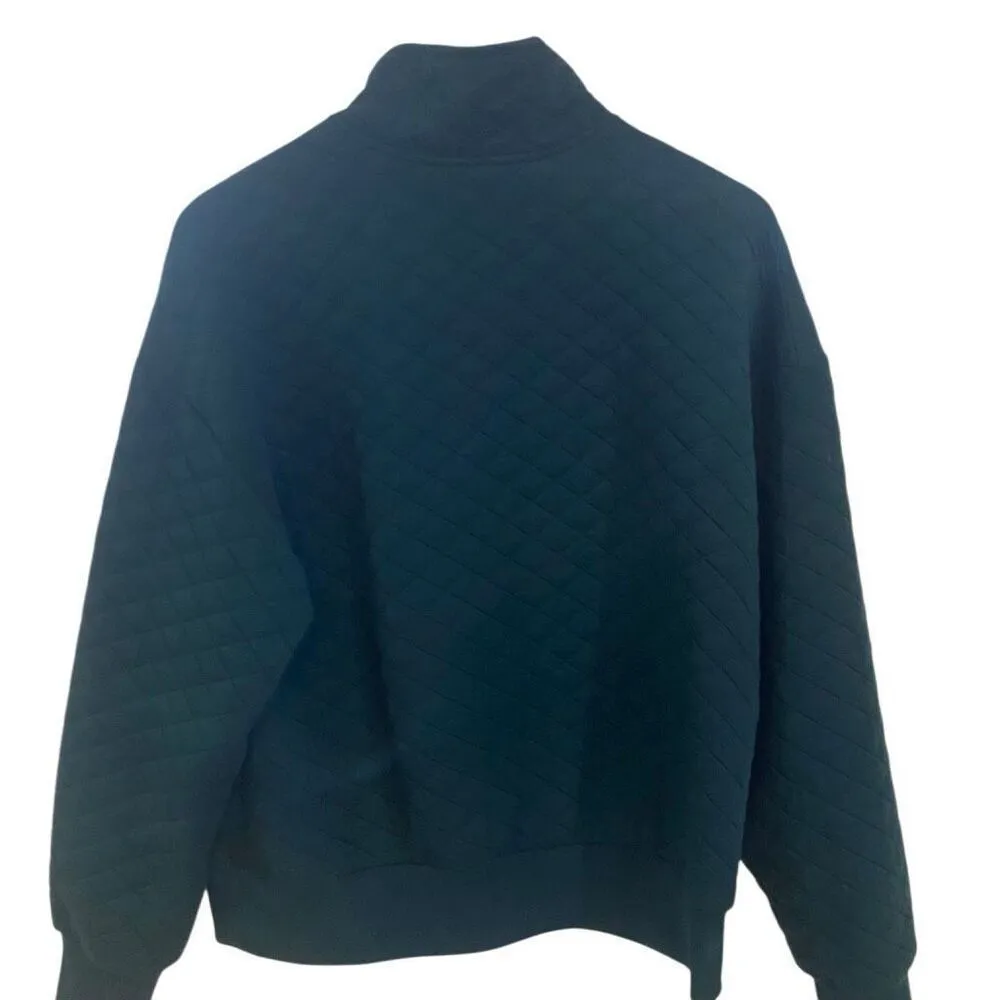 DSG quilted green 3/4 zip medium pockets jacket Green - Image 2