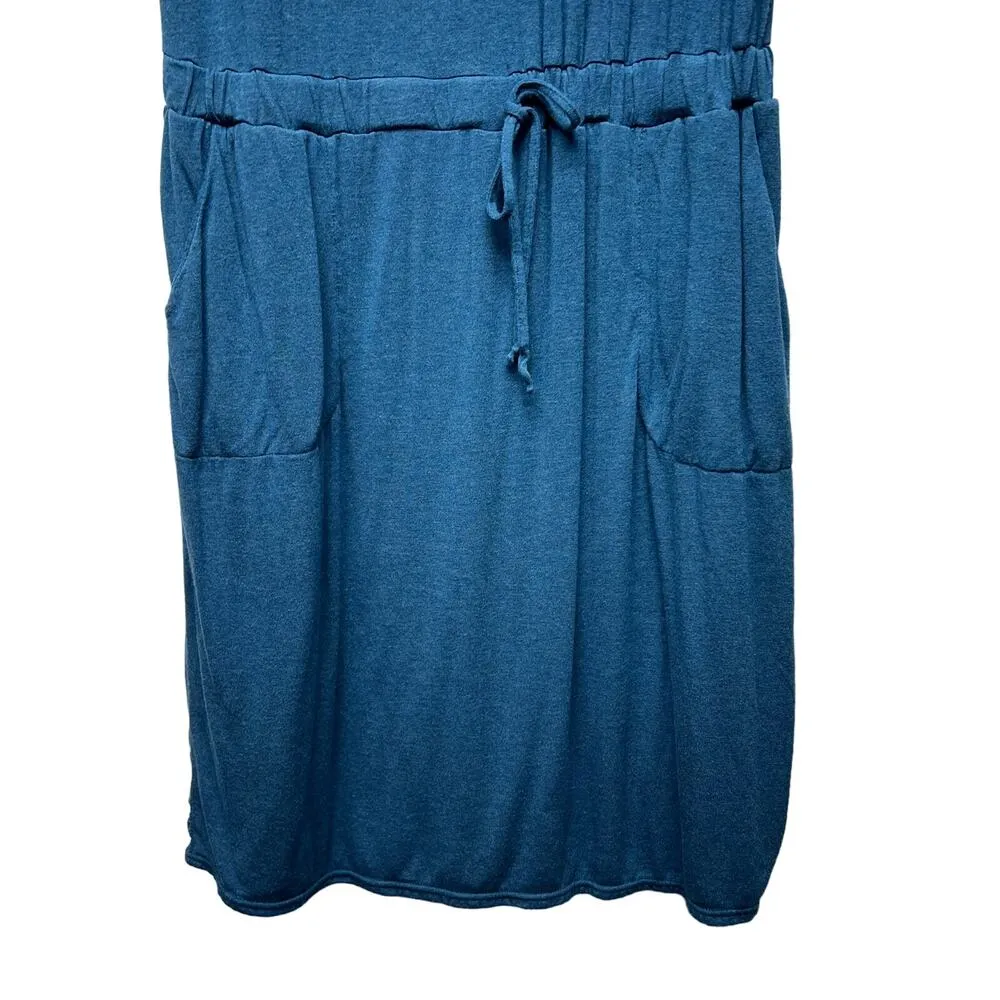 32 Degrees Cool Women's Pullover Short Sleeve Blue Dress Size Large Side Pockets - Image 5