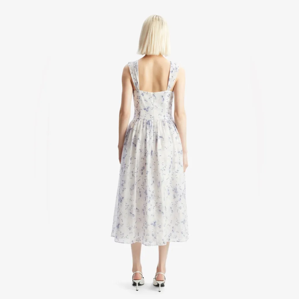 Bardot Malea Midi Dress In Blue Garden Floral small - Image 3