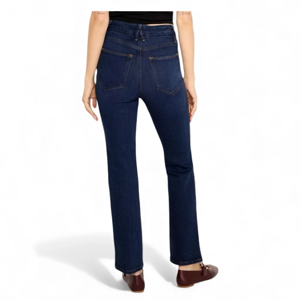 Good American Soft Tech Good Curve Straight Jeans Size 2/26 NWT Indigo color - Image 3