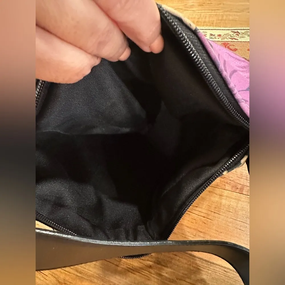 NWOT Prezzo Hibiscus Flower Animal Cheetah Print New Handbag Purple - Image 9