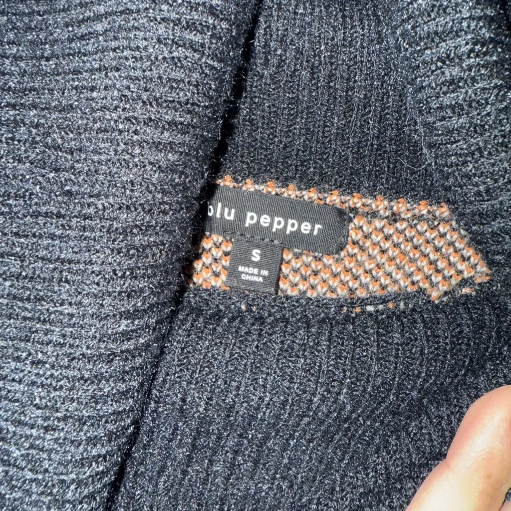 Blu Pepper Tri-Tone Cowl Neck Sweater - Image 4