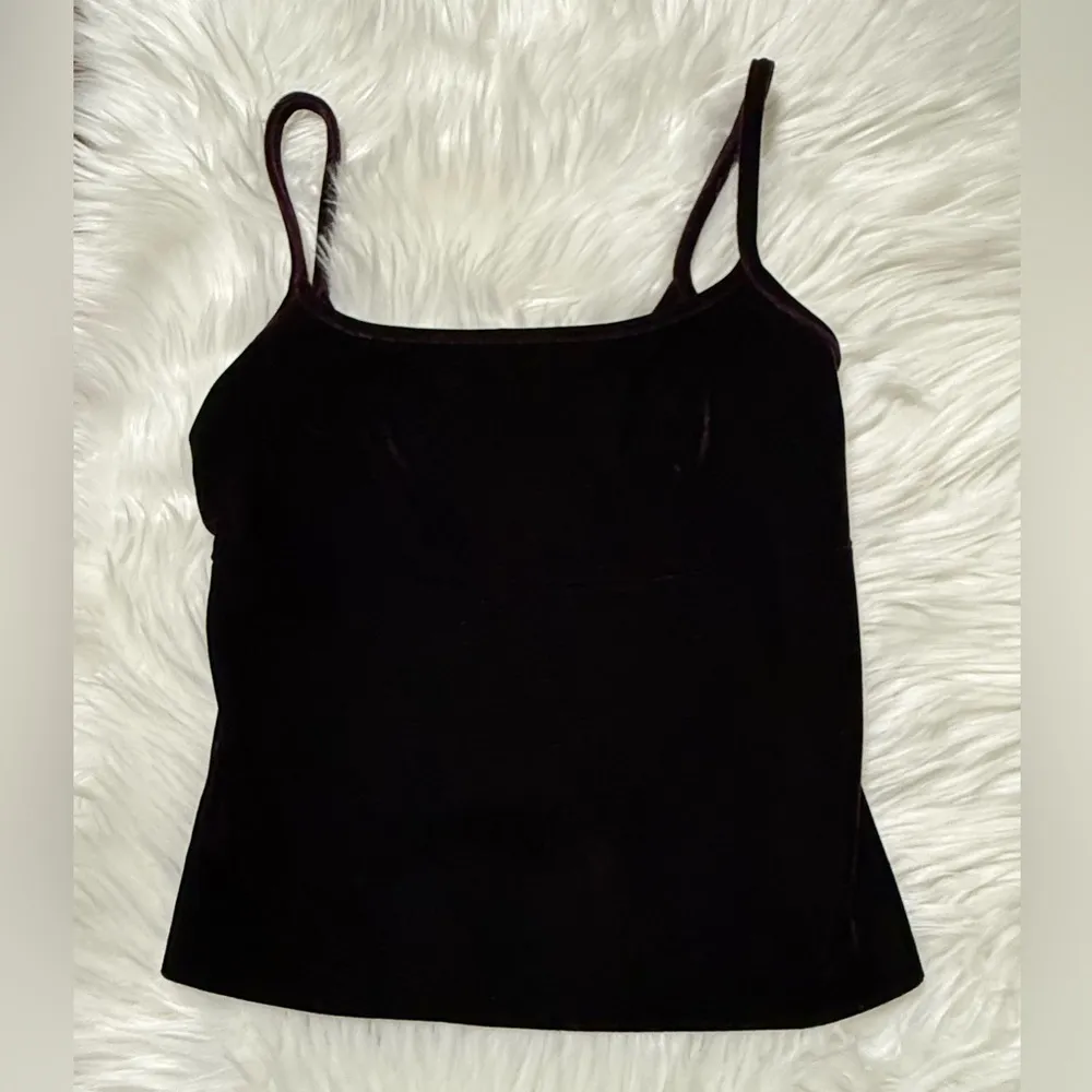 Necessary Objects Vintage 90s  Velvet Spaghetti Strap Top - Image 4
