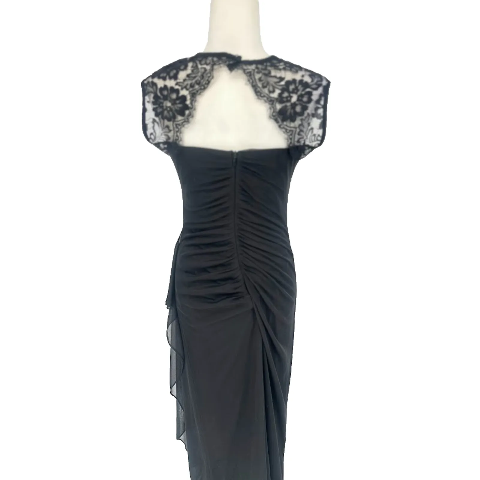 Scarlett Dark Romantic Witchy Whimsigoth Black Evening Formal Maxi Dress Size 6 - Image 8