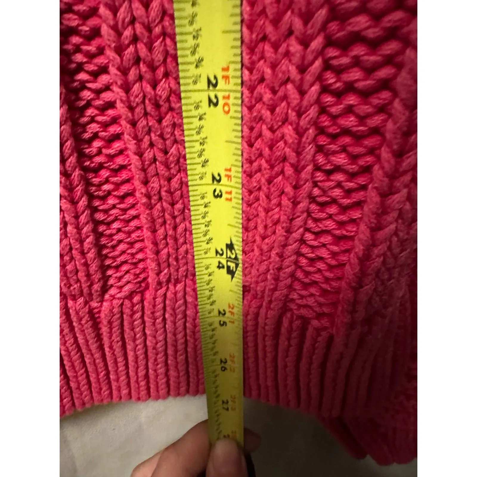 Free People Candy Blossom Cable Knit Mock Neck Size Medium - Image 6