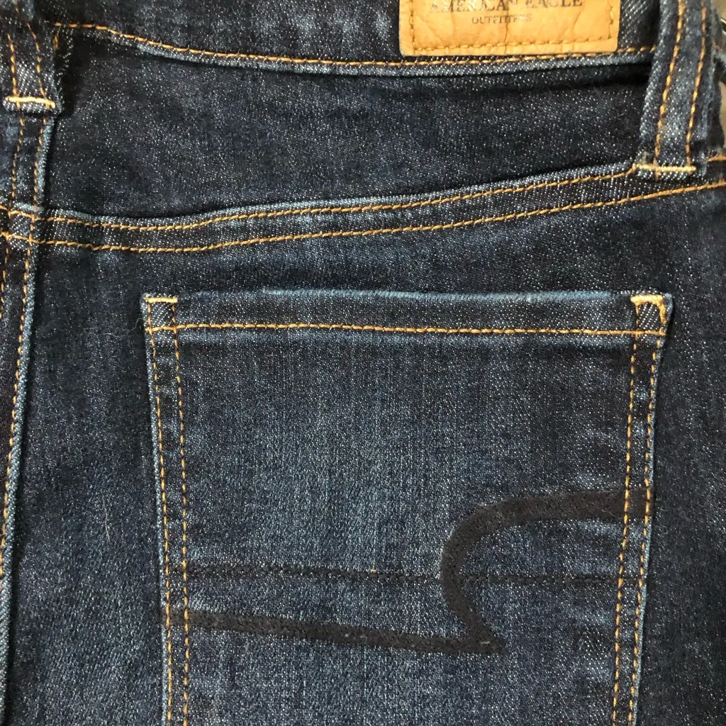 American eagle super super stretch X women’s size 2 dark wash hi rise jegging - Image 6