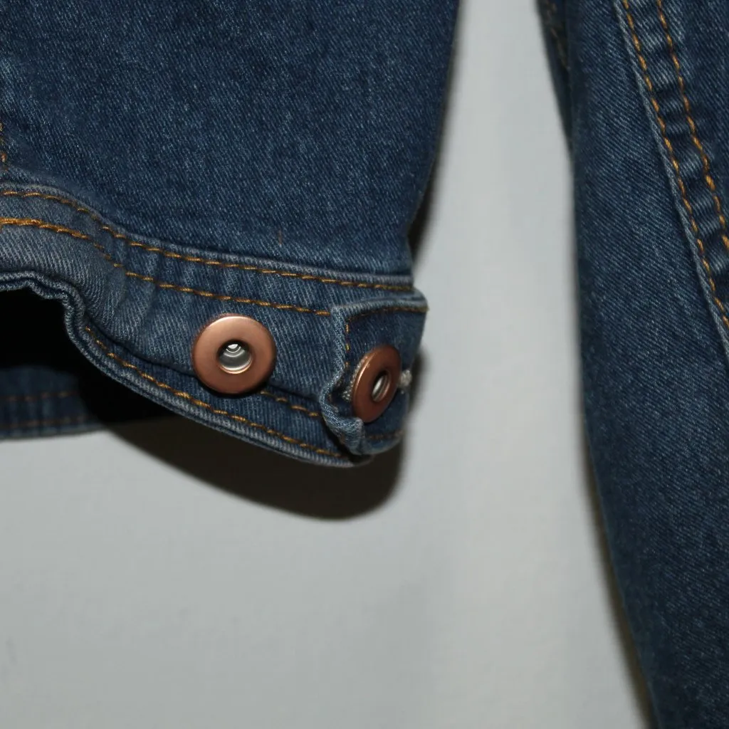 Love Tree‎ Denim Women's Crop Denim Jacket Size Large - Image 8