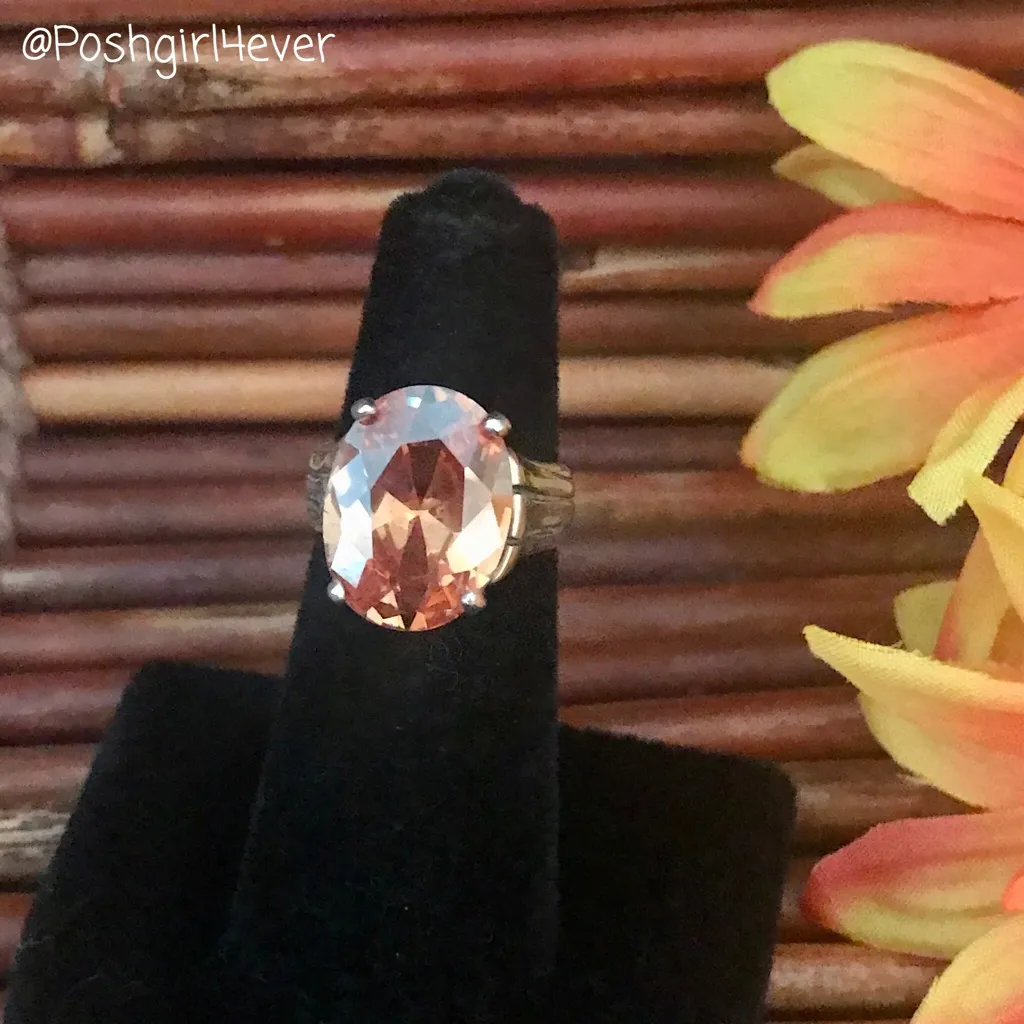 Silpada Rare Champagne Cubic Zirconia Ring 5 - Image 2