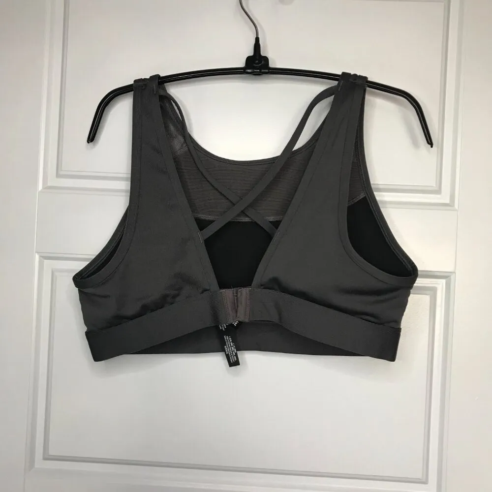 PINK Active by Victoria's Secret Pullover Sports Bra Women;s Large Unpadded Gray - Image 3