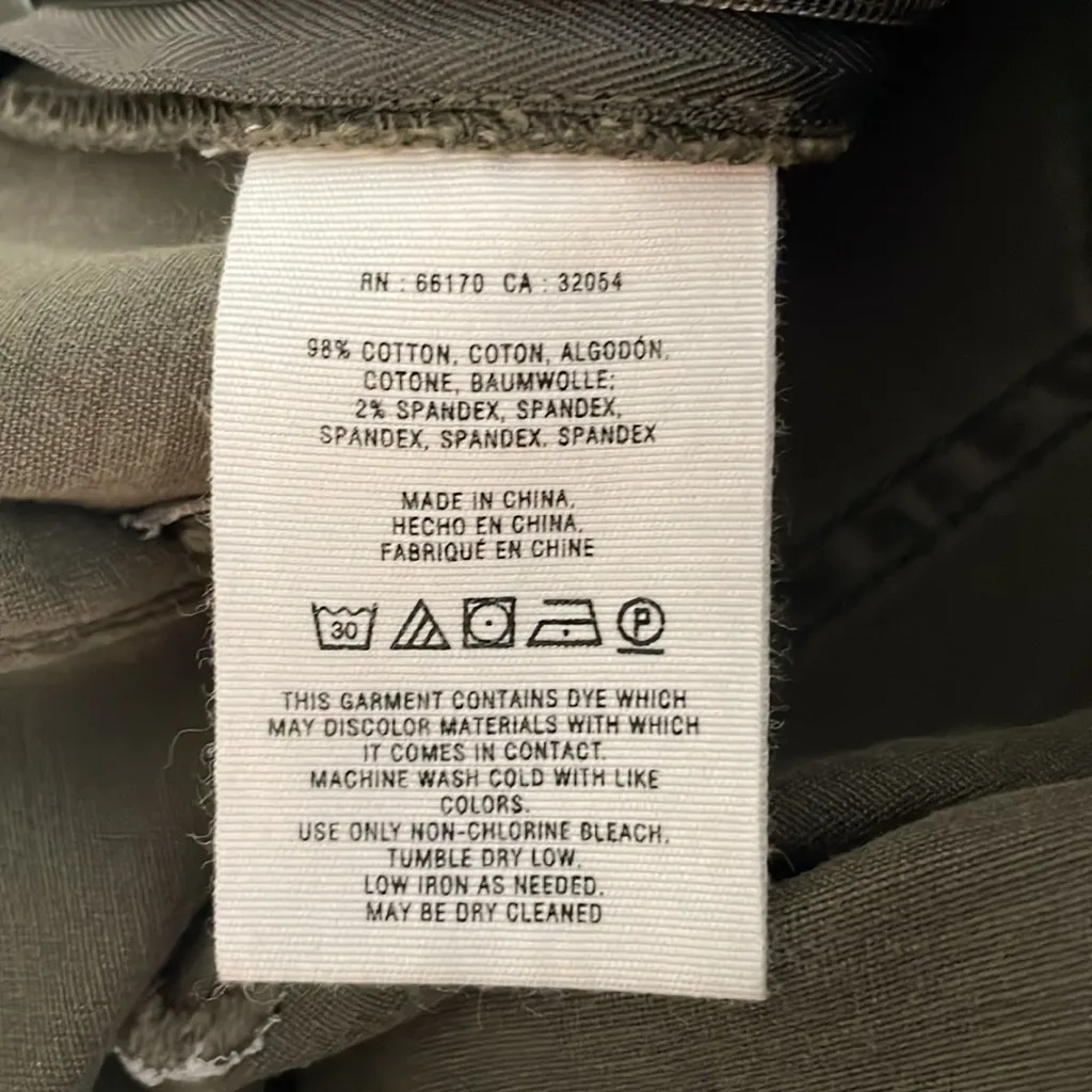 ANTHROPOLOGIE Pilcro Superscript Skinny Mid-Rise Moto Pant Olive Green Size 28 - Image 13