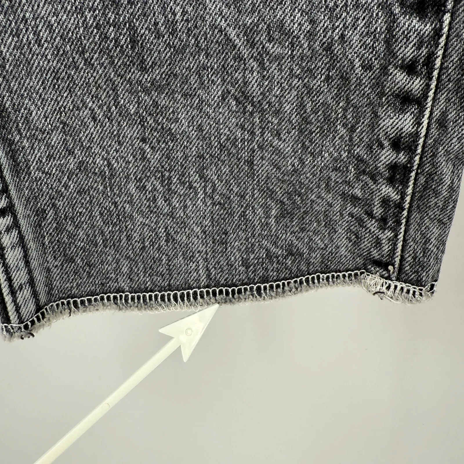 SLVRLAKE Hero Jeans Size 25 Midnight Rider NEW Distress High Rise Fray Straight Black - Image 7