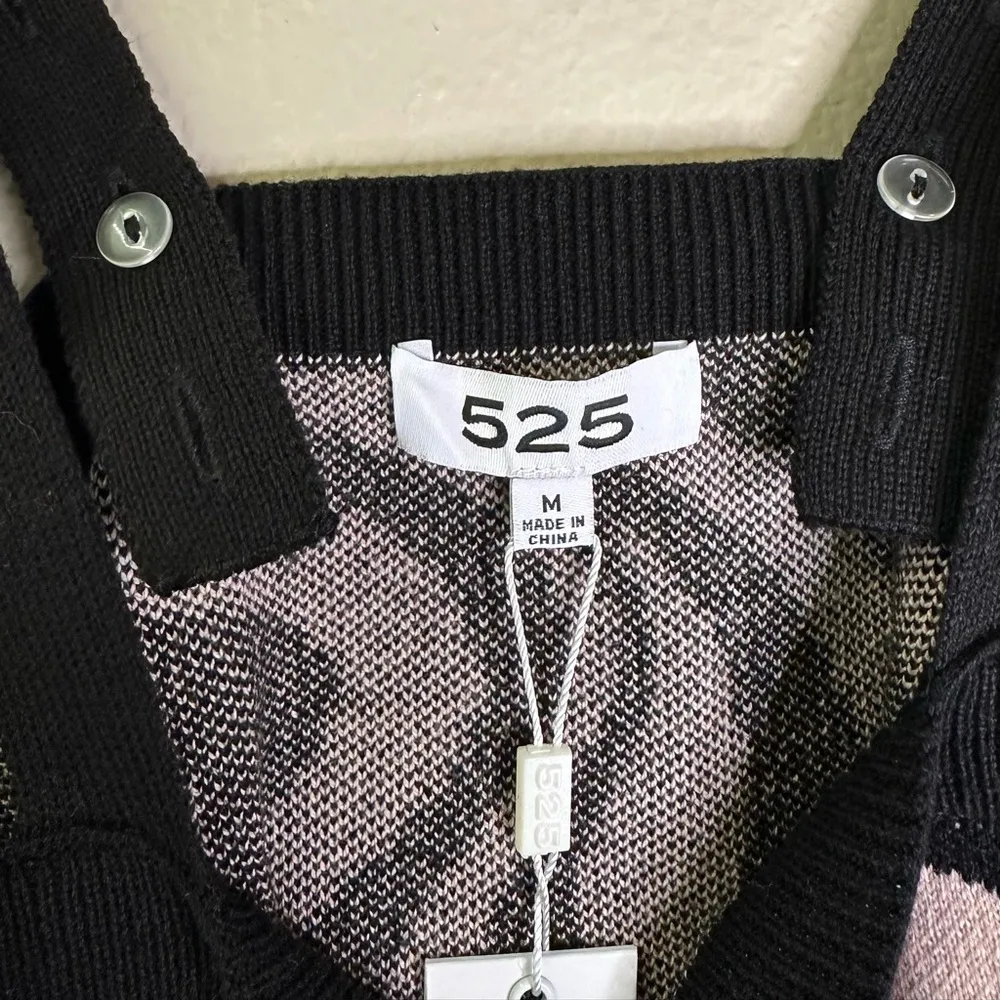 NWT 525 America Black and Pink Zebra Animal Print Crop Top Layering Piece - Image 5