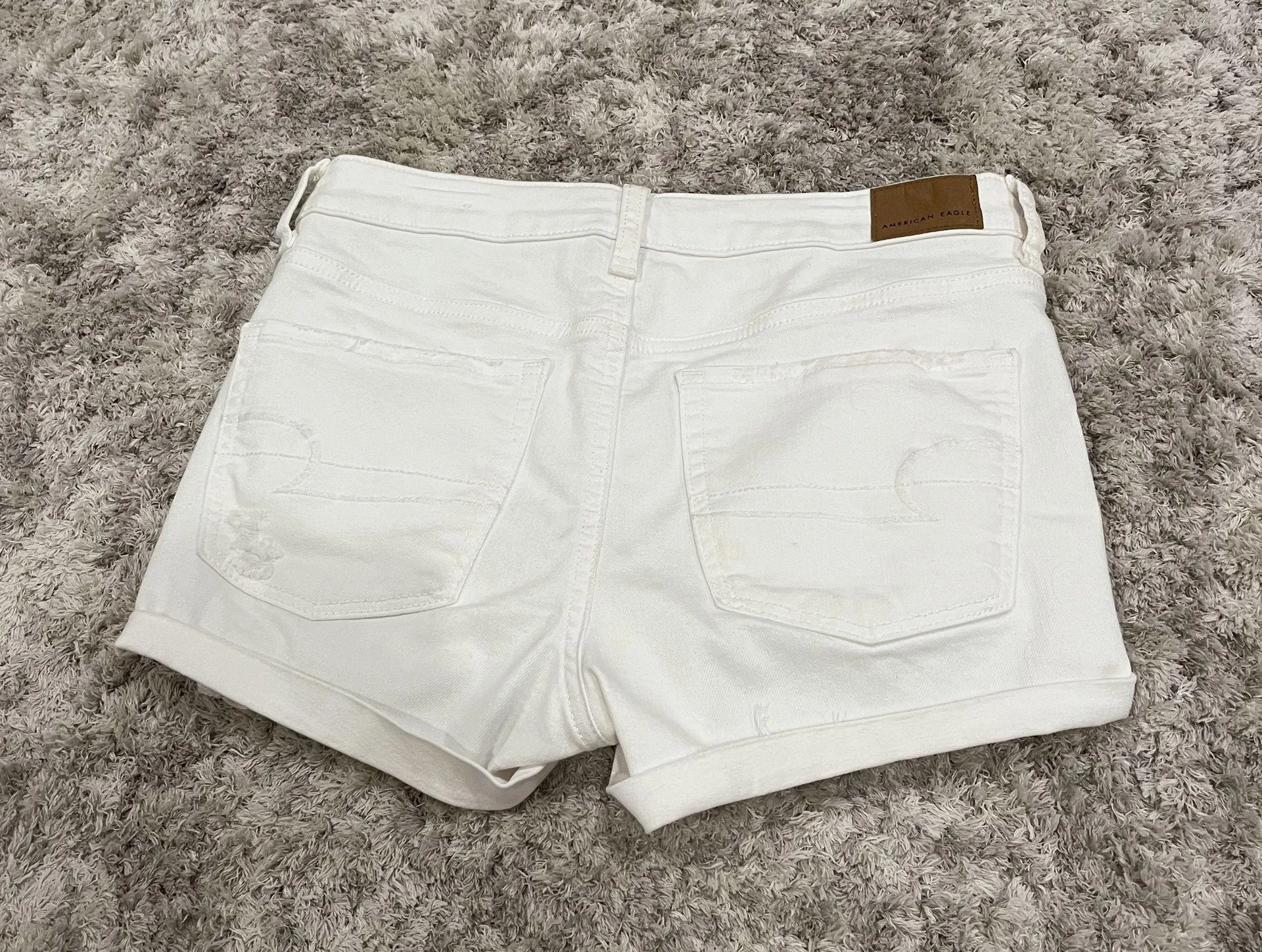 American Eagle White  Jean Shorts - Image 2