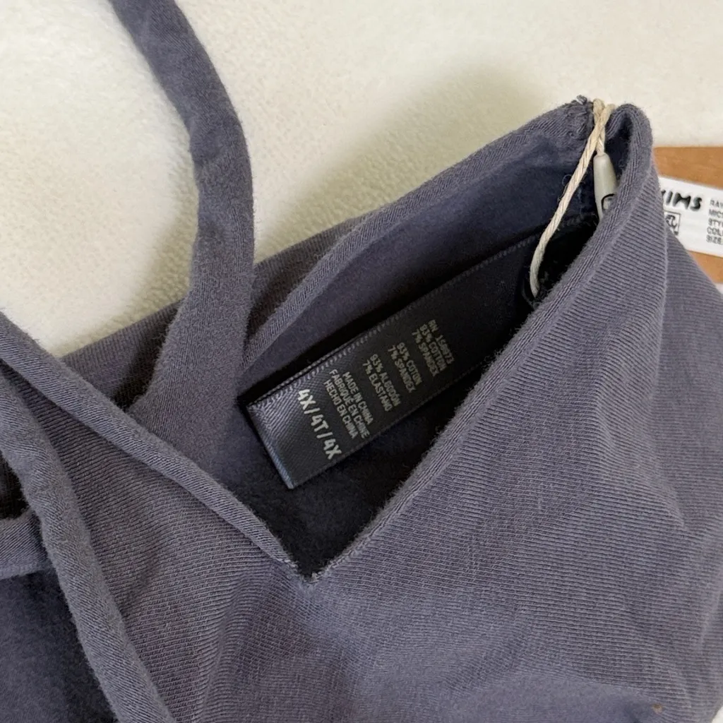 SKIMS Raw Edge Micro Scoop Bralette - Thunder- Size 4X - Image 8