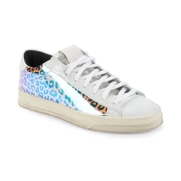 P448 Jack Leopard Hologram Sneakers 37/7 $298 Retail NEW - Image 4