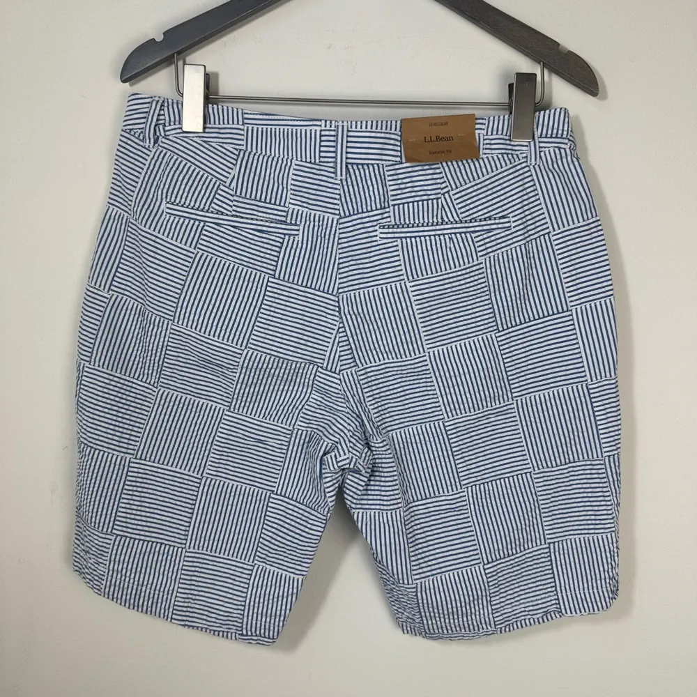 L.L.BEAN WASHED CHINO BERMUDA SHORT WOMENS SIZE 10 Regular Light Cobalt Blue - Image 2