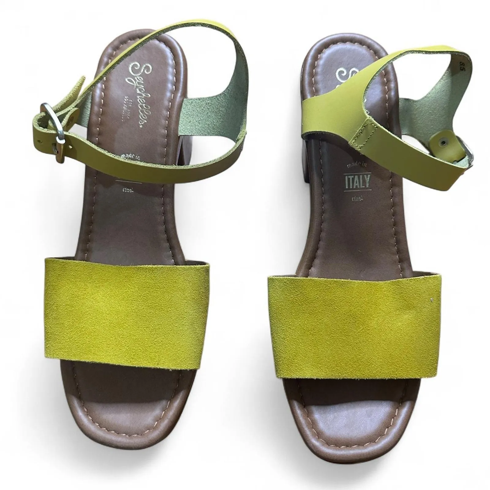 Seychelles mustard yellow manila leather - Image 2