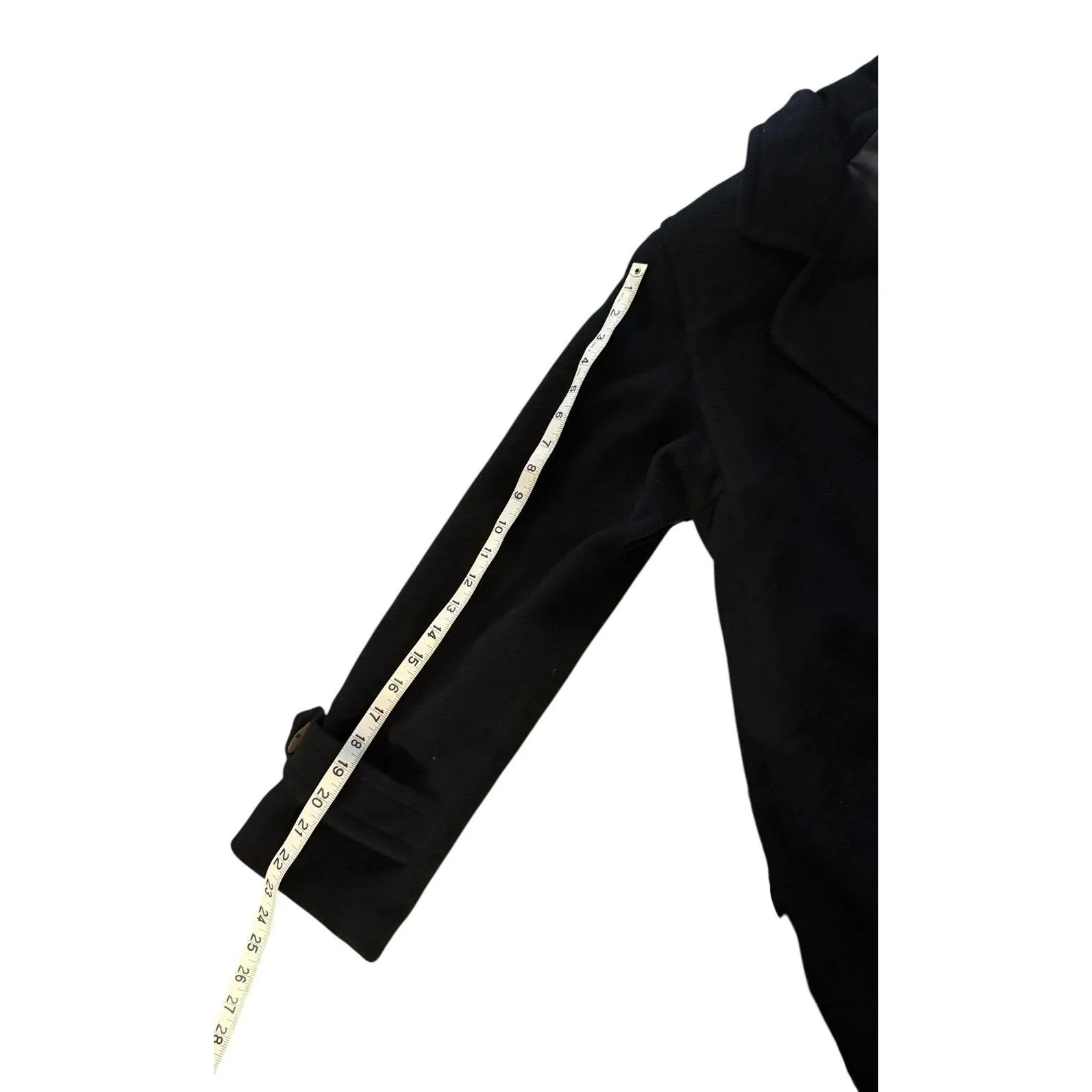 Woman’s Vintage Ed Mitchell of Westport CT 100% Black Cashmere Coat Made in USA Size M - Image 4