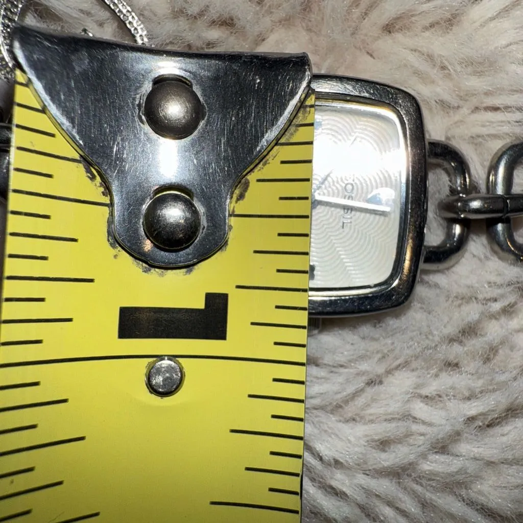 Vintage Fossil Charm Bracelet‎ Watch Silver Tone Hearts Needs New Battery - Image 7