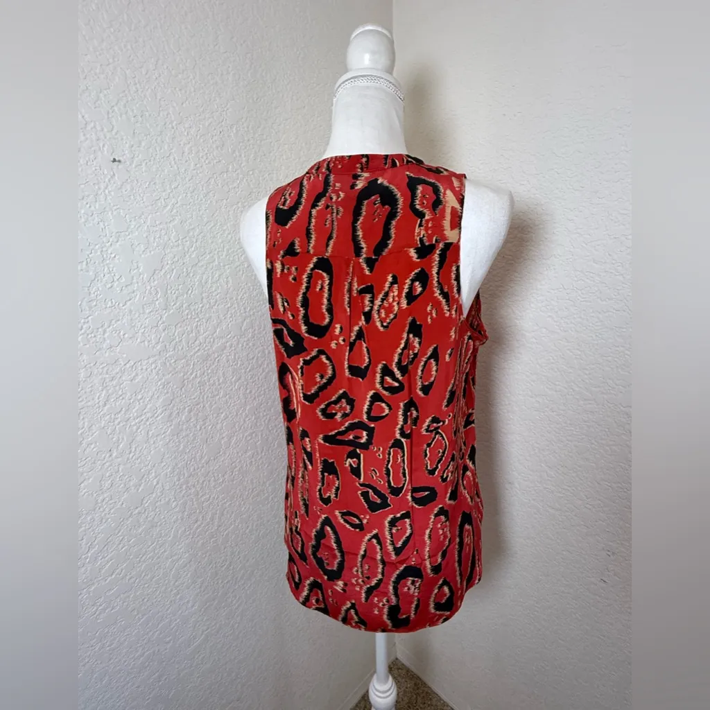 Rory Beca silk camisole, red leopard print, size S‎ - Image 3