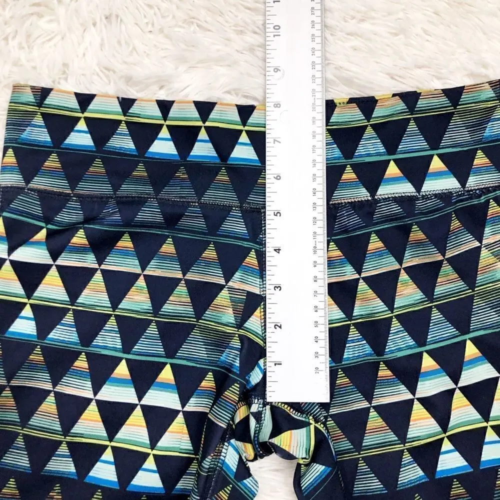 Mossimo Blue Geometric Leggings Size Small‎ Green - Image 4