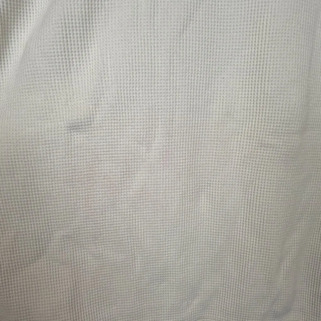 Everlane Cream Waffle Knit Circle Neck Long Sleeve Sweater - XL - Image 5