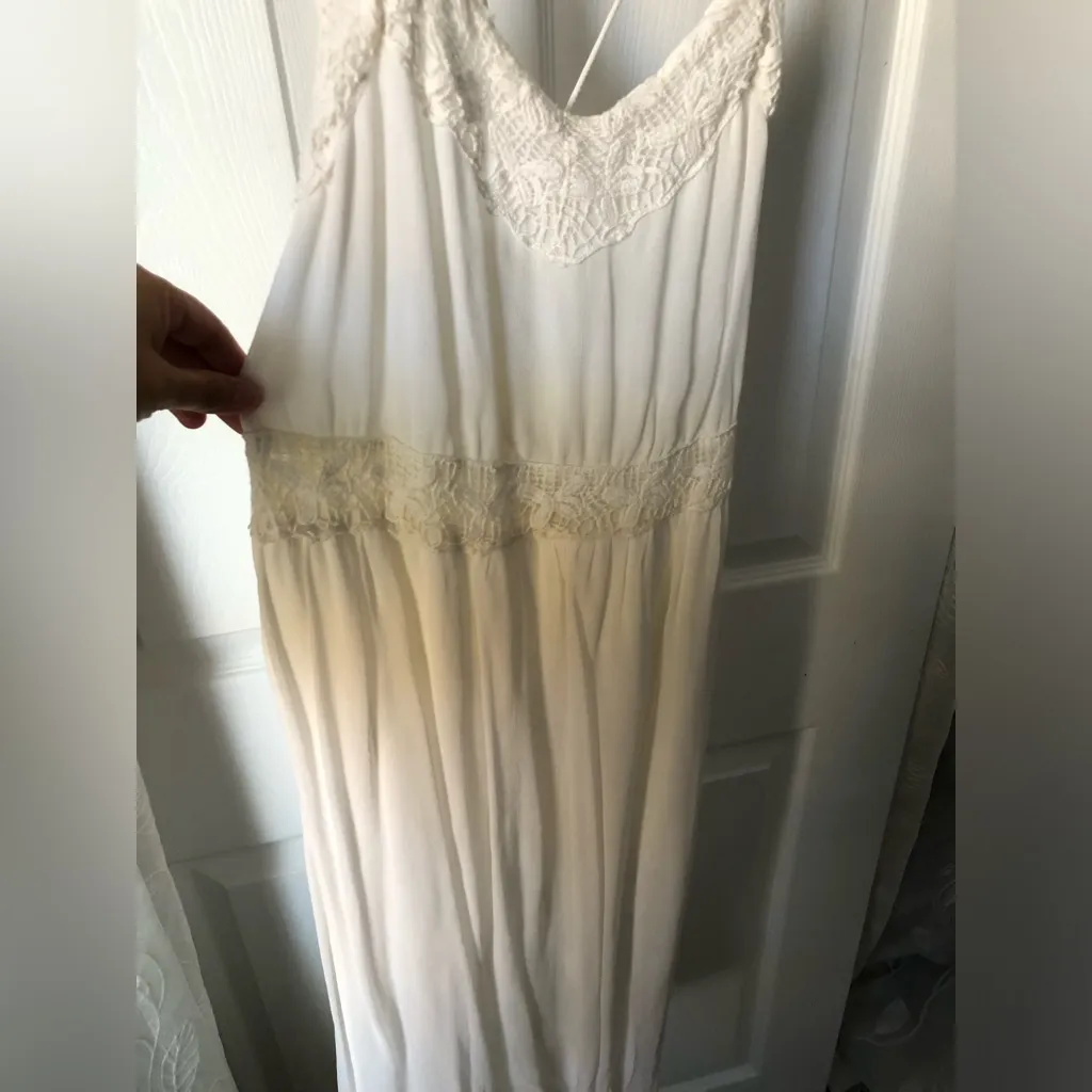 Zara Elegant Lace Trim midi Dress women size S - Image 3