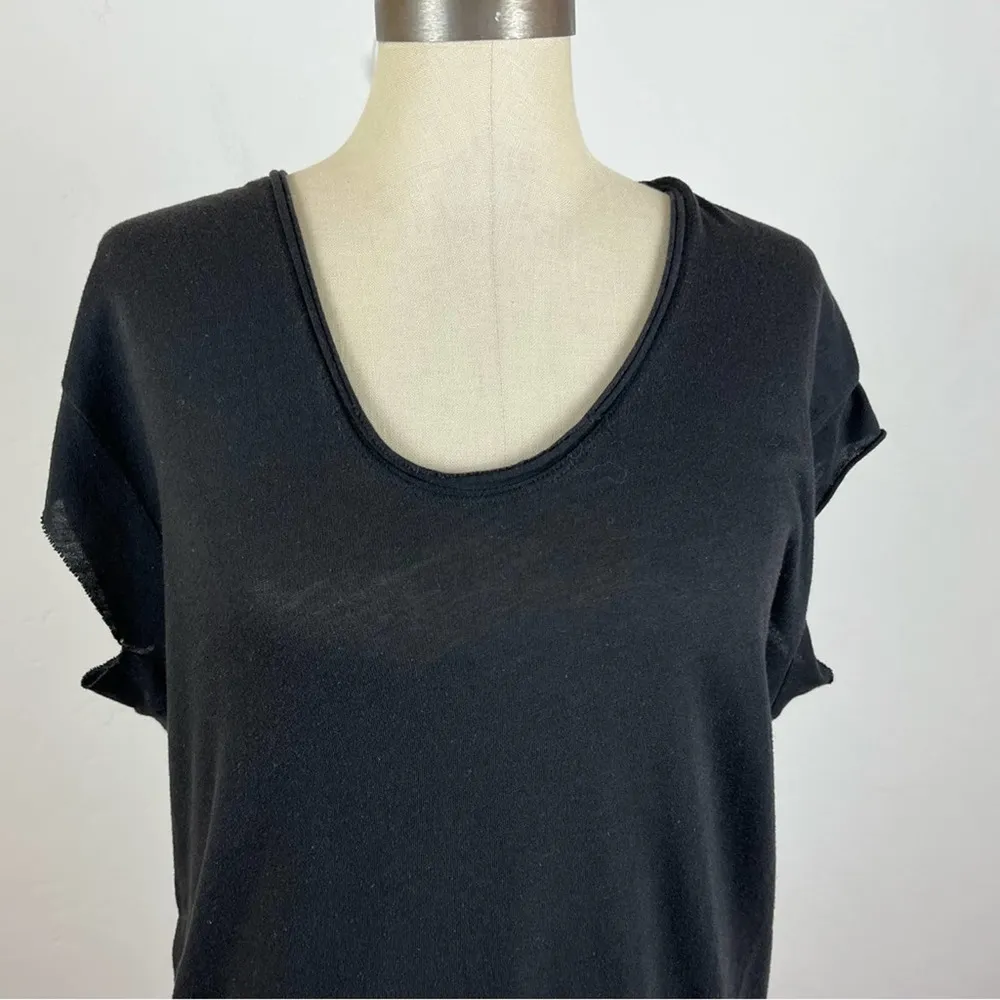 Raquel Allegra Black Scoop Neck Shirt Dress Size XS - Image 3