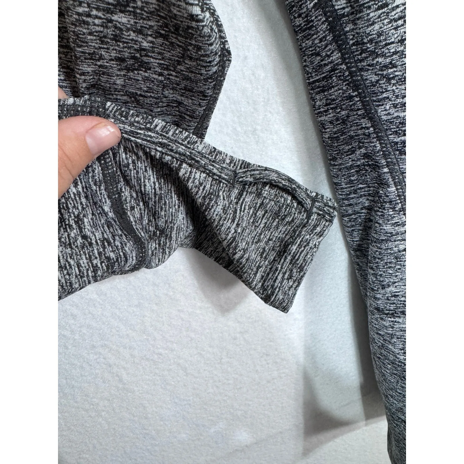 Tangerine Gray Space Dye Quarter Zip Pullover Women's‎ Sm Long Sleeve Active Top - Image 3