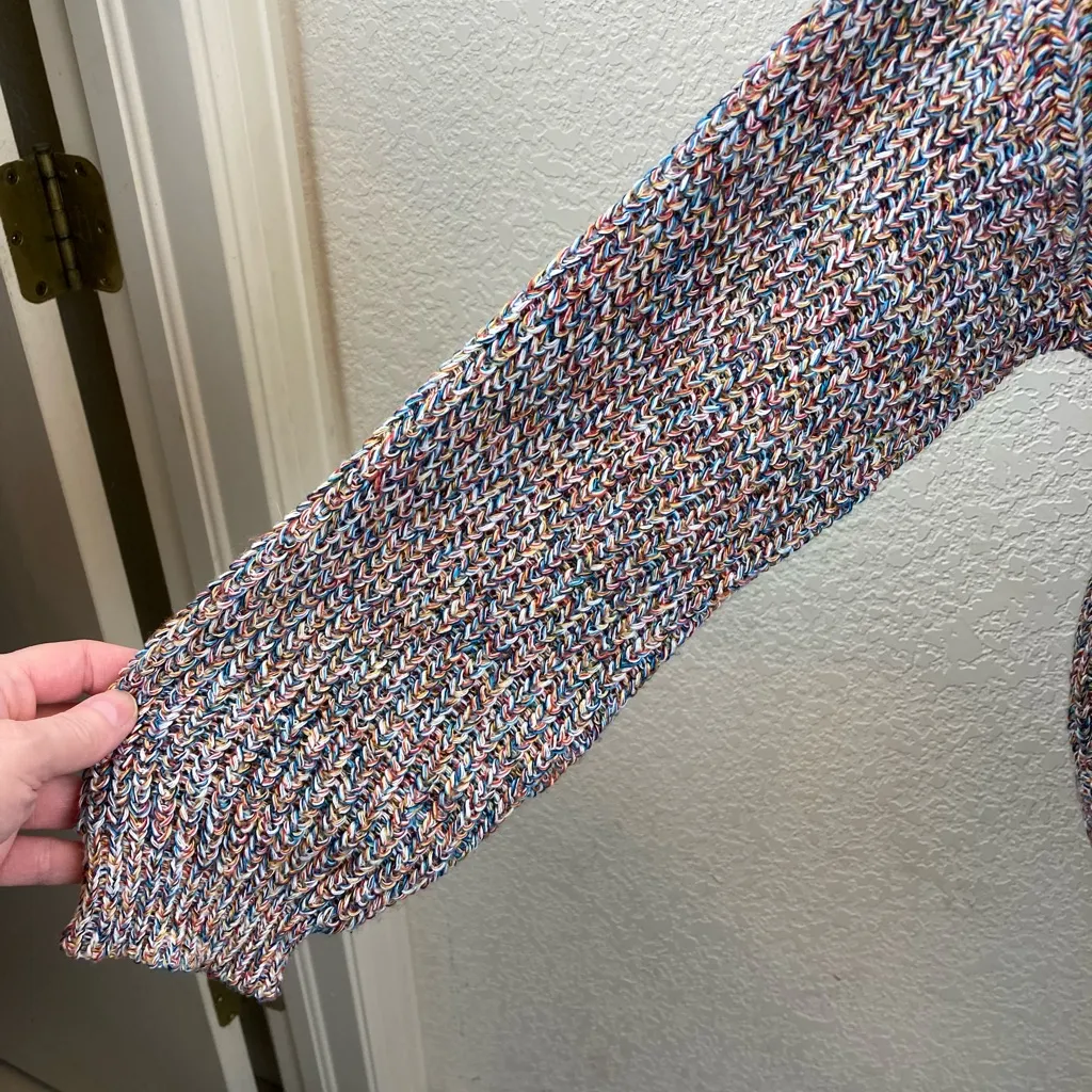 Express Confetti Twist Cut Out Back Oversized Long Sleeve Sweater A95 - Image 5